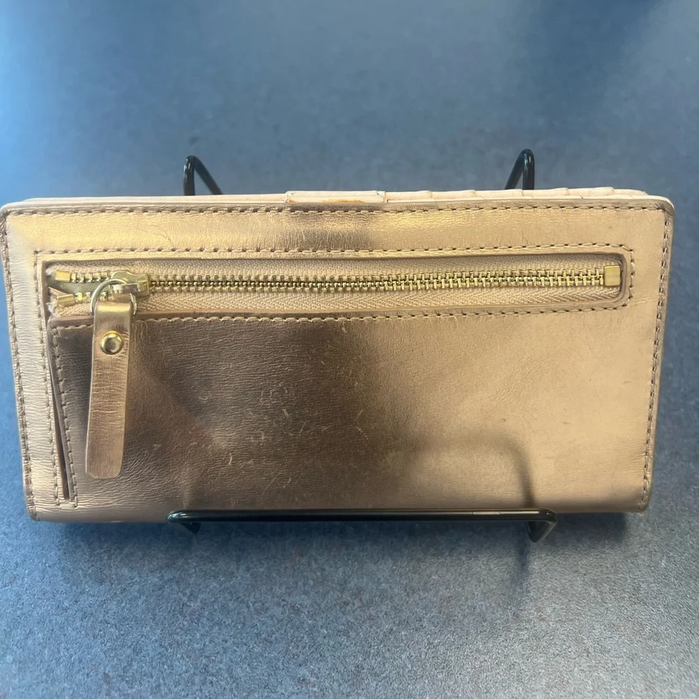 Kate Spade STORY BOOK rose Gold Metallic Wallet
